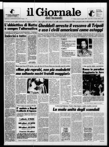 Il giornale del lunedi